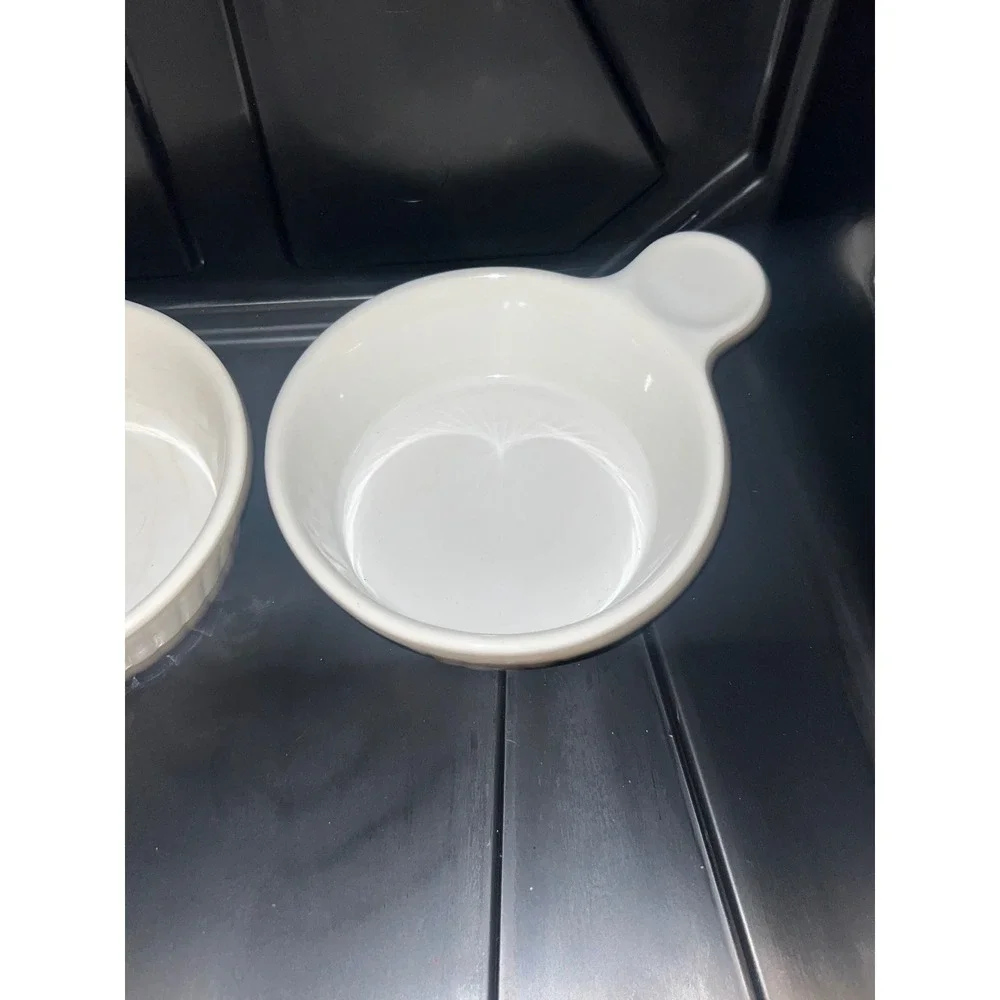 Westland White Ceramic Onion Soup Bowls Single Handle Japan Set of 2 Ramekins